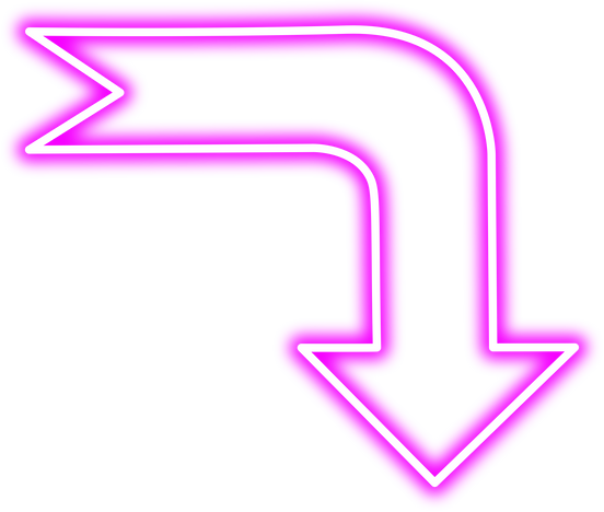 Neon Glowing Down Arrow